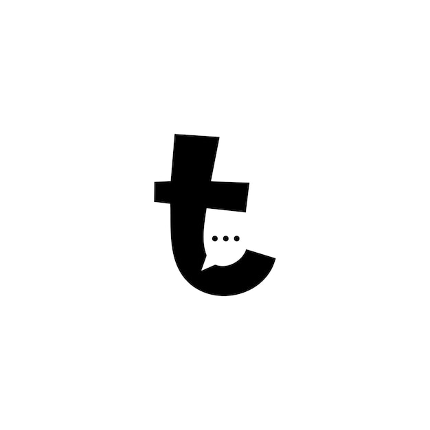 Vektor t brief sprechen sprechen logo