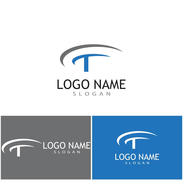 T-logo-vorlage vektorsymbol natur