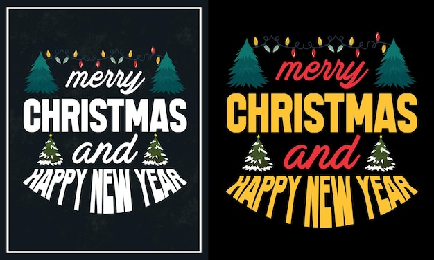 T-shirt der frohen weihnachten entwirft erstklassigen vektor