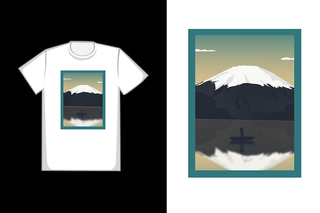 T-shirt design der berg ist wunderbar