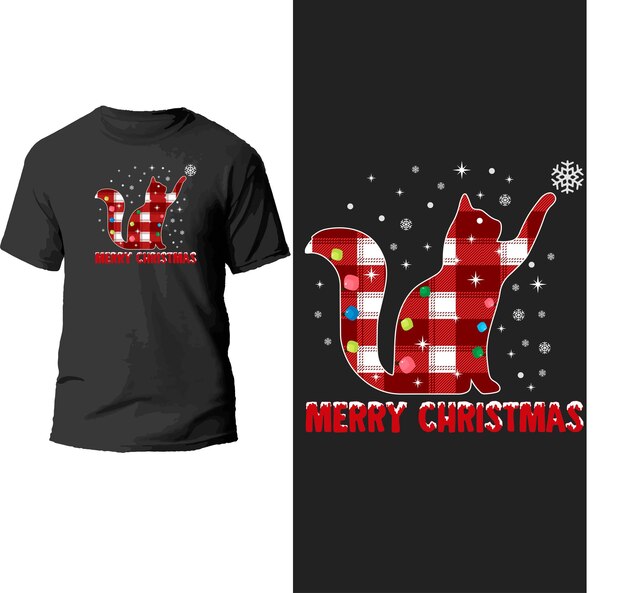 Vektor t-shirt-design der frohen weihnachten.