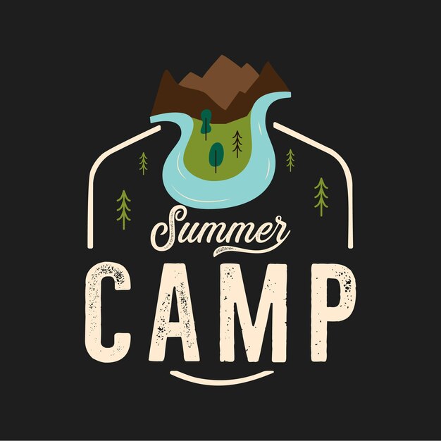 T-shirt-design für das sommercamp