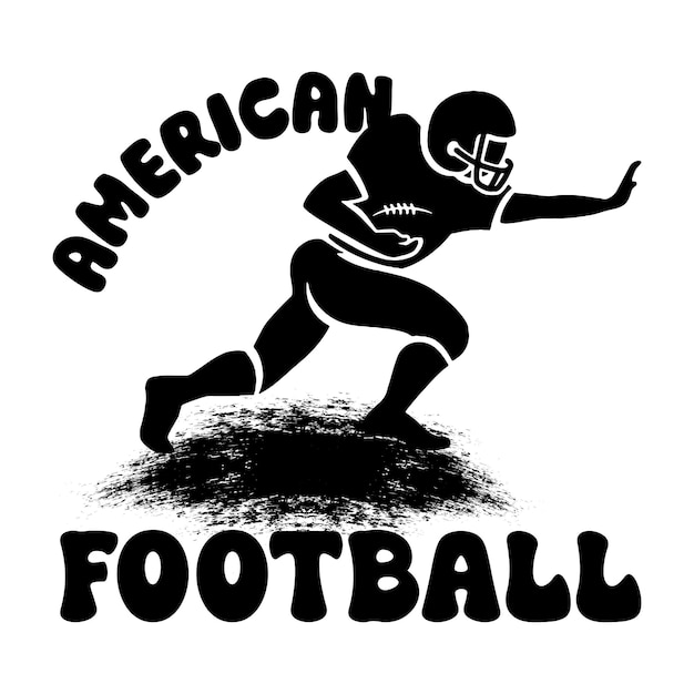 T-shirt-design für den amerikanischen fußball