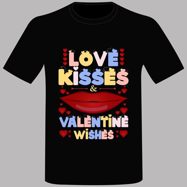 Vektor t-shirt-design für den valentinstag