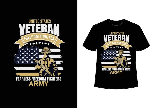 T-Shirt-Design für US-Armee-Veteranen Freedom-Veteran-T-shirt-Design für Veteranen-T-Shirt
