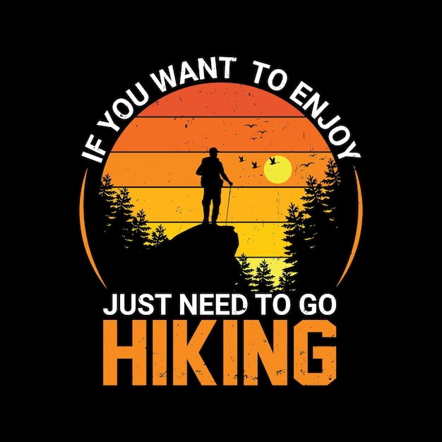 T-Shirt-Design für Wandern