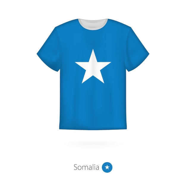 T-Shirt-Design mit Flagge Somalias. T-Shirt-Vektorvorlage.