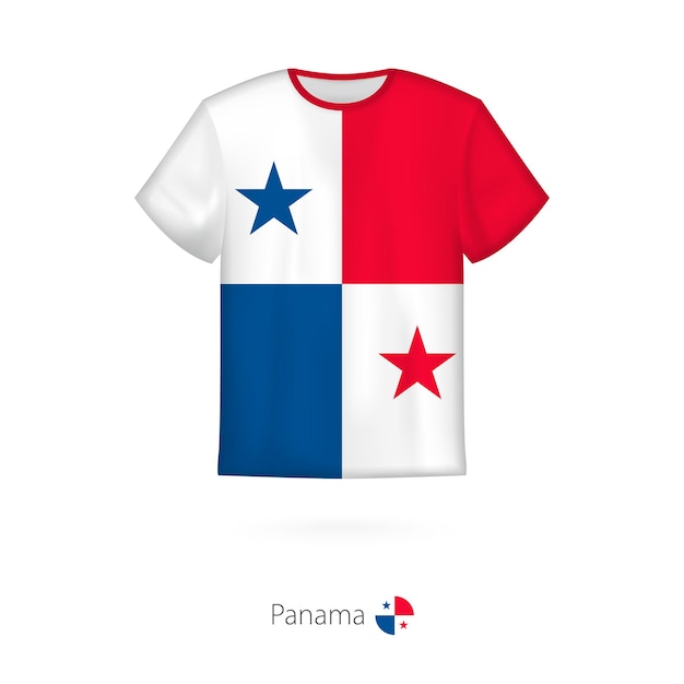 Vektor t-shirt-design mit flagge von panama t-shirt-vektorvorlage