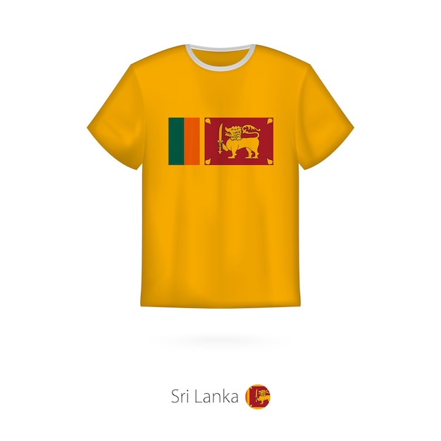 T-shirt-design mit flagge von sri lanka.