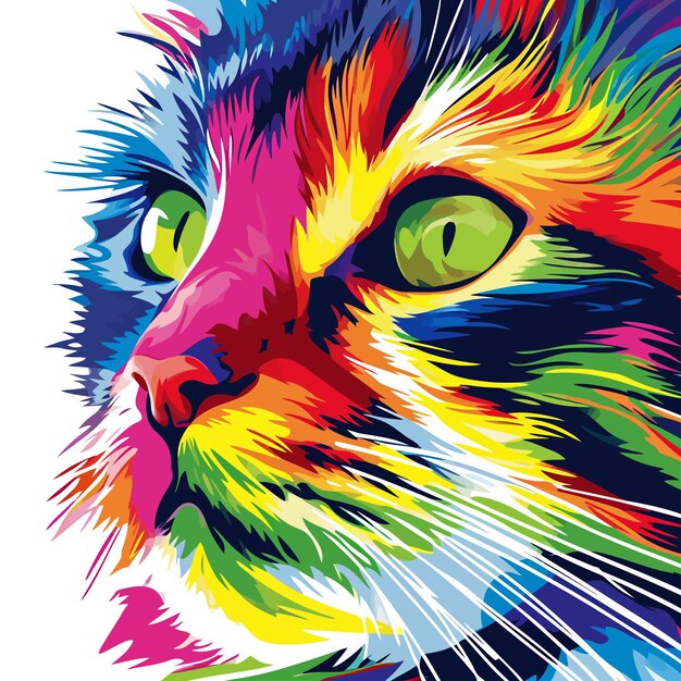 Vektor t-shirt-design mit katzen-print