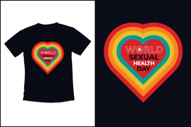 T-shirt-design mit modernen zitaten typografie-t-shirt-design des welttages der sexuellen gesundheit