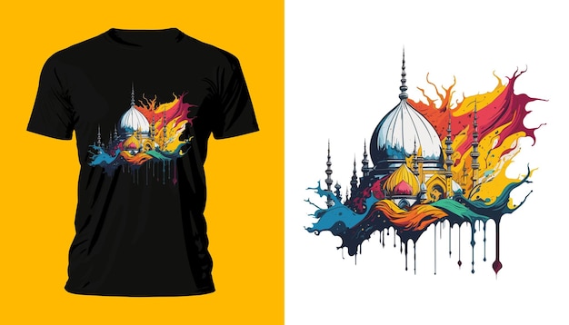 T-shirt-design moschee islamischer halal