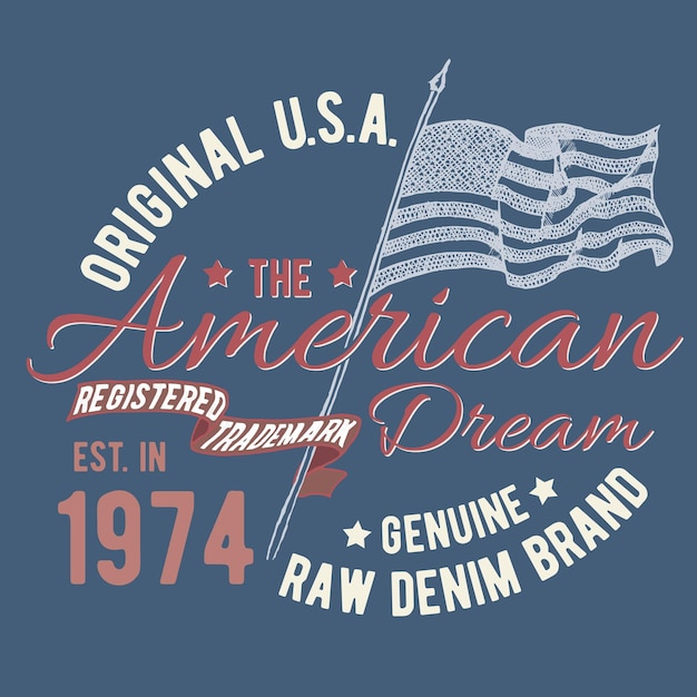 T-Shirt-Design USA-Vektor