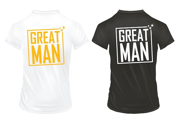 Vektor t-shirt-design von great man typography