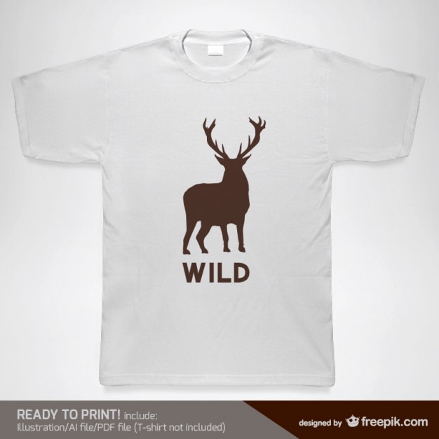 T-shirt-design-vorlage vektor wild