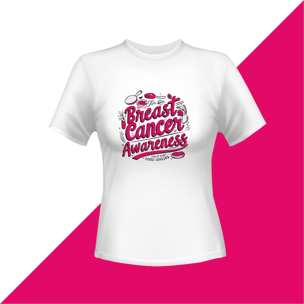 T-Shirt-Design zum Bewusstsein für Brustkrebs