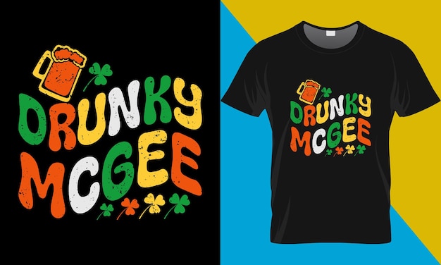 T-Shirt-Design zum St. Patrick's Day. T-Shirt-Design zum irischen Tag. Patrick's Day Typografie-Vektor-T-Shirt
