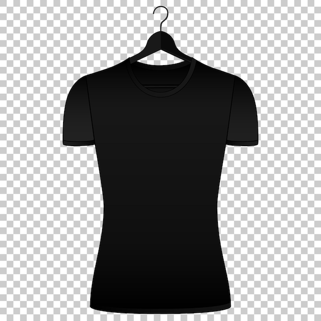 Vektor t-shirt einfaches vektor-mockup frauenkleidung t-shirt-vorlage für modepräsentation oder werbung