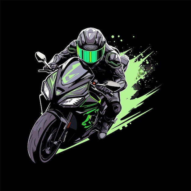 Vektor t-shirt logo motorradsport