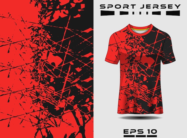 T-shirt mit abstraktem textur-jersey-design für teamuniformen, fußballtrikot, renntrikot