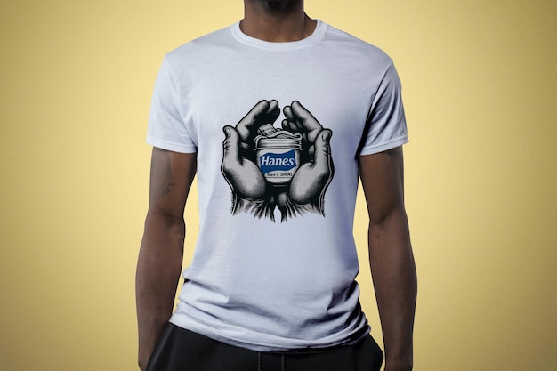T-Shirt mit kurzem Ärmel von Hanes