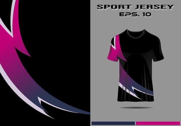 T-shirt mockup template jersey für sport racing gaming design