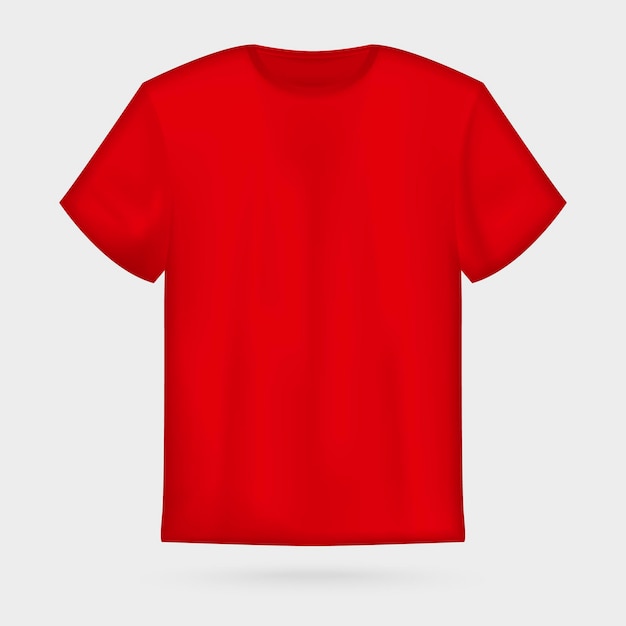 Vektor t-shirt-modell der roten vektormänner.