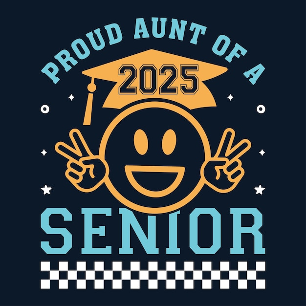 Tshirt party high school oder collegeabsolvent senior 2025 class of