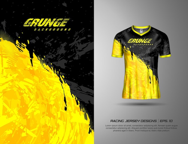 T-shirt sport-grunge-design für renntrikot radfahren fußballspiel