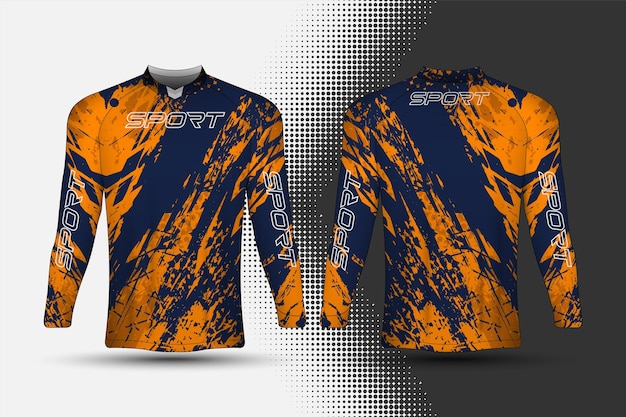 T-shirt sport-renntrikot mit abstraktem hintergrunddesign