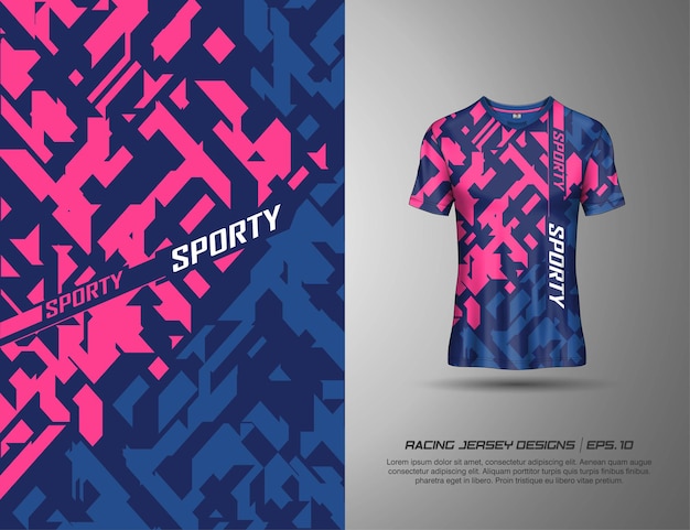T-shirt sportdesign für rennsport, trikot, radsport, fußball, gaming