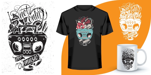 T-Shirt und Kaffeetasse Design