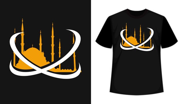 T-Shirt Vektor-Design mit Moschee