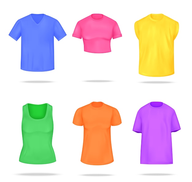 T-Shirts im realistischen Stil