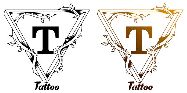 Vektor t-tattoo-design