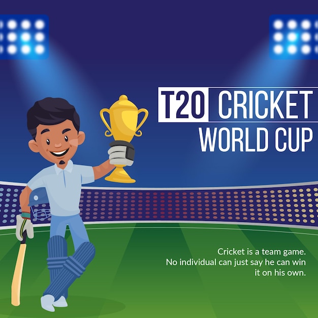 T20 cricket world cup-banner-designvorlage