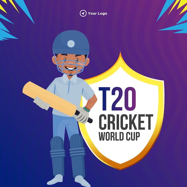 T20 cricket world cup-banner-designvorlage