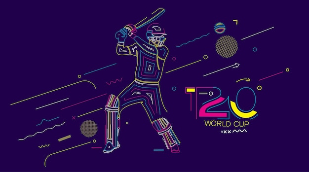 T20 world cup cricket championship poster flyer vorlage broschüre dekoriertes bannerdesign