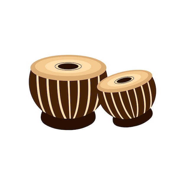 Tabla orientalisches musikinstrument vektor und illustration