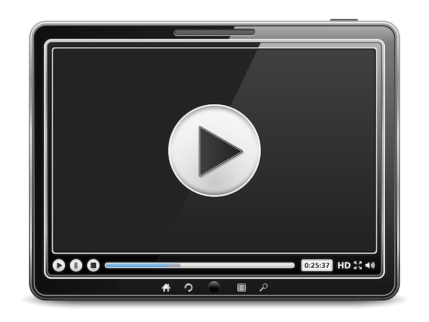 Tablet-computer mit videoplayer