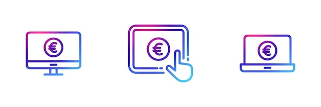 Tablet mit violettem verlaufseffekt des britischen pfund-symbols.