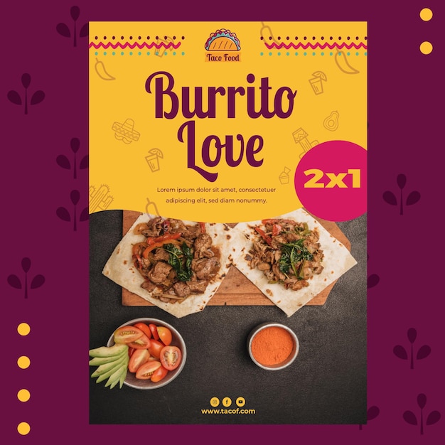 Taco Food Restaurant Poster Vorlage