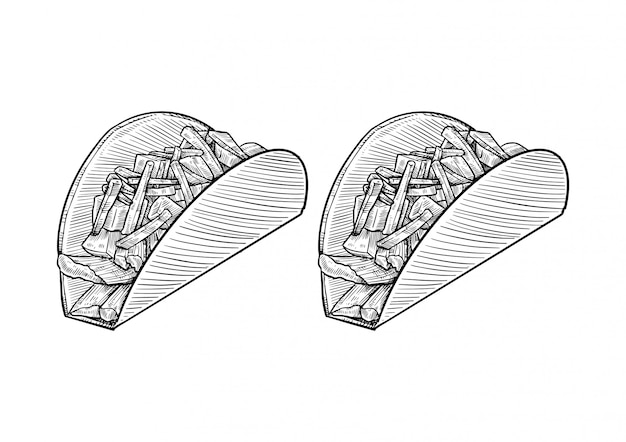 Tacos handgezeichnet