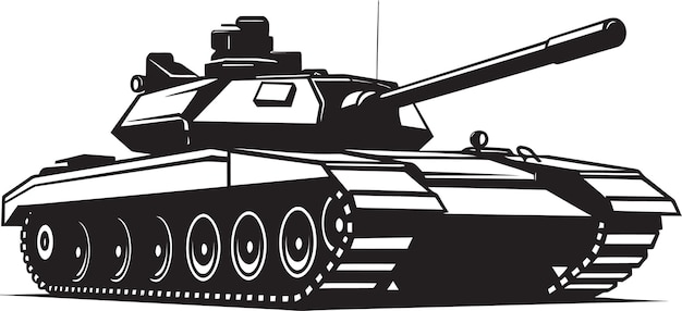 Vektor tactical steel black tank emblem design militant arsenal army vehicle symbol (symbol für taktische schwarze panzer)