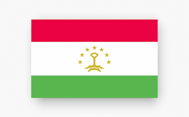 Vektor tadschikistan detaillierte flagge auf weißem hintergrund vektorillustrationjpg
