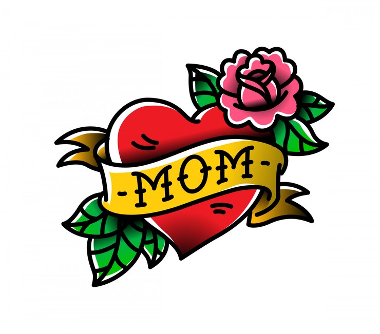 Tätowierung mit der Aufschrift von Mama.