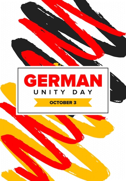 Vektor tag der deutschen einheit, deutschland, feiertag der einheit, freiheit und wiedervereinigung, deutsche flagge, patriotische kunst