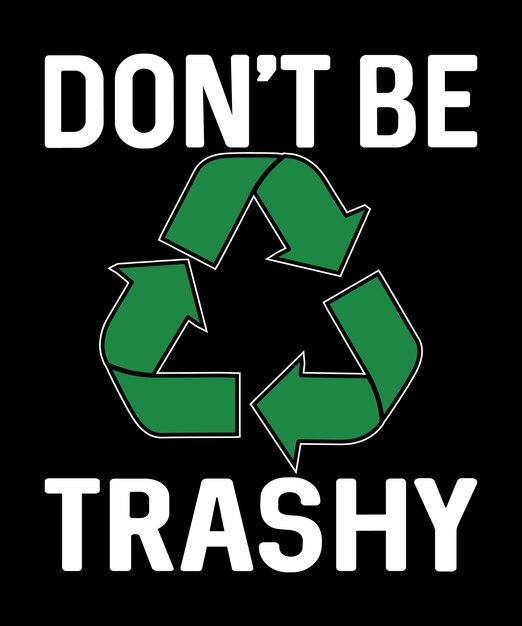 Tag der erde recyceln t-shirt-design 2