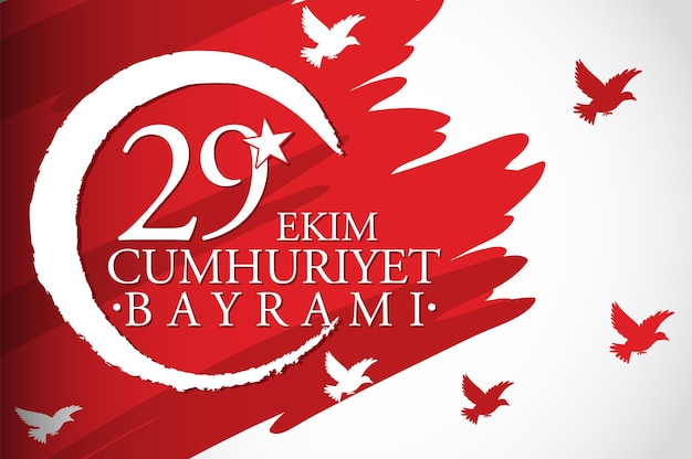 Tag der republik der türkei poster design