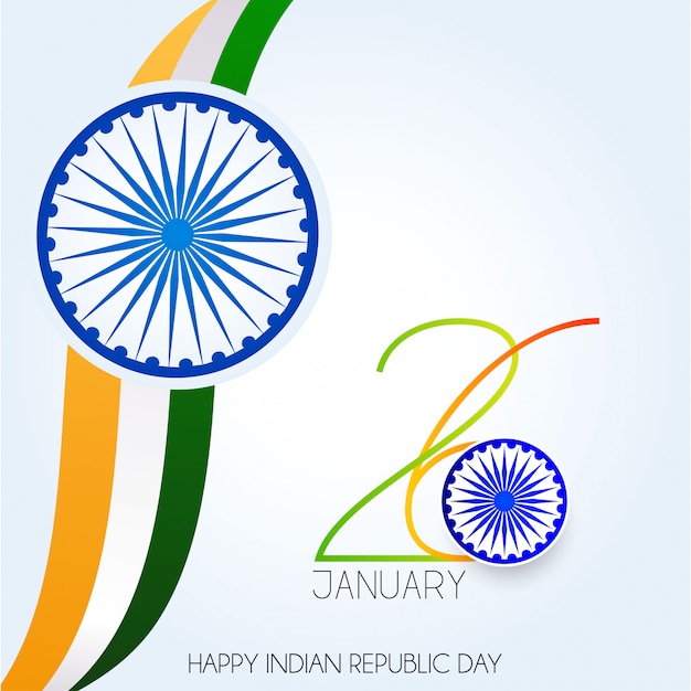 Tag der Republik Indien. 26. Januar indischer Hintergrund